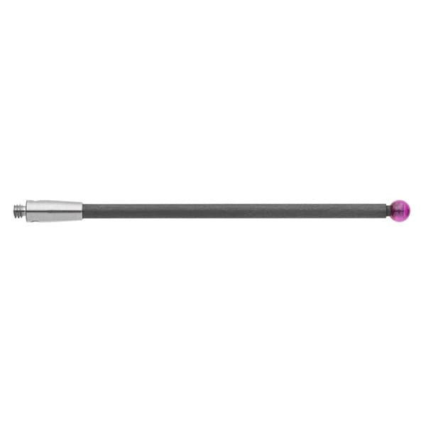 M2 Ø3 mm Rubinkugel, Kohlefaserschaft, L 50 mm, EAL 47 mm