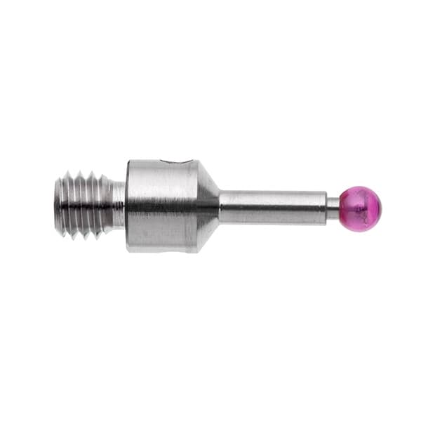 M3 Ø1 mm Rubinkugel, Schaft aus rostfreiem Stahl, L 10 mm, EAL 4 mm