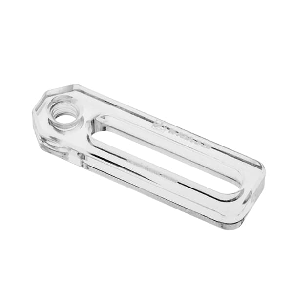 2.00 in long adjustable acrylic slide with 1/4-20 thread