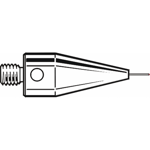 M5 Ø0.3 mm ruby ball, tungsten carbide stem, L 30 mm, EWL 3 mm